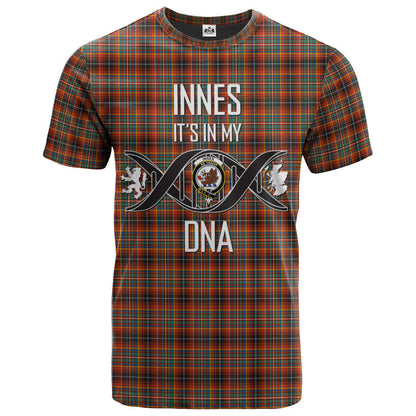 Printivon Innes Ancient Clan DNA In Me Tartan Crest T Shirt