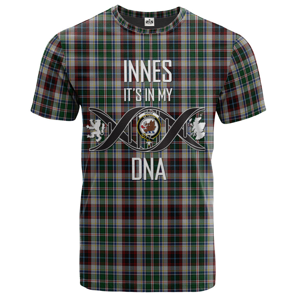 Printivon Innes Dress Clan DNA In Me Tartan Crest T Shirt