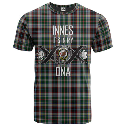 Printivon Innes Dress Clan DNA In Me Tartan Crest T Shirt