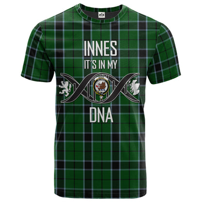 Printivon Innes Hunting Clan DNA In Me Tartan Crest T Shirt