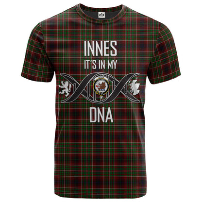 Printivon Innes of Cowie Clan DNA In Me Tartan Crest T Shirt
