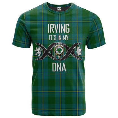 Printivon Irving of Bonshaw Clan DNA In Me Tartan Crest T Shirt