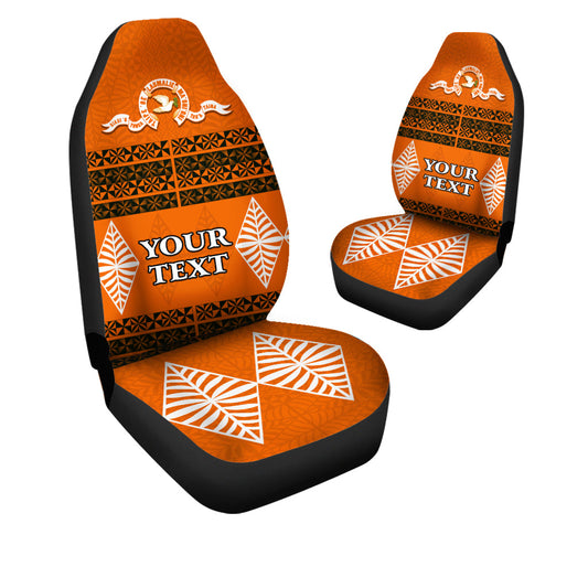 (Custom Personalised) Tailulu College Car Seat Covers Tonga Pattern