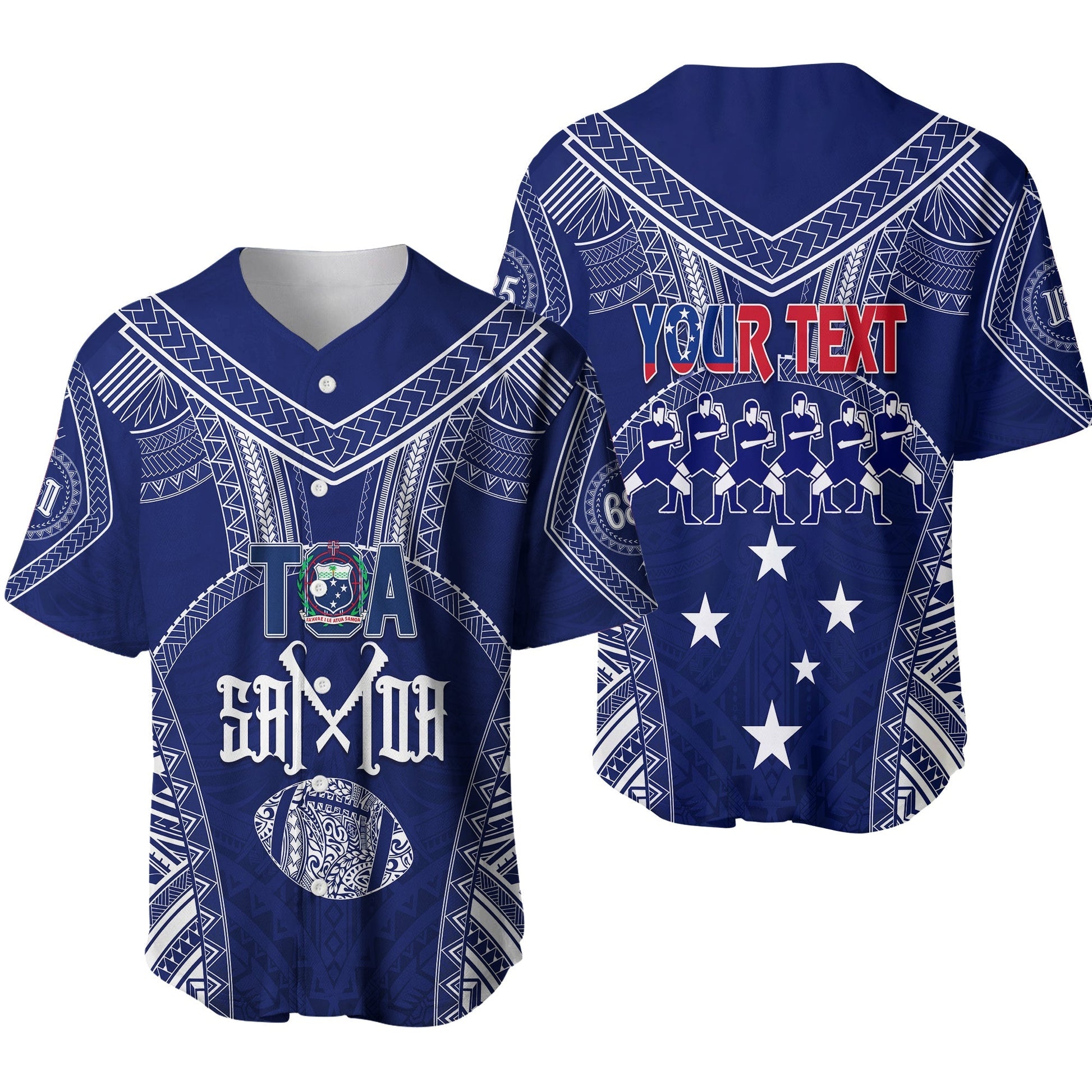 Personalised Toa Samoa Baseball Jersey 685 USO Forever
