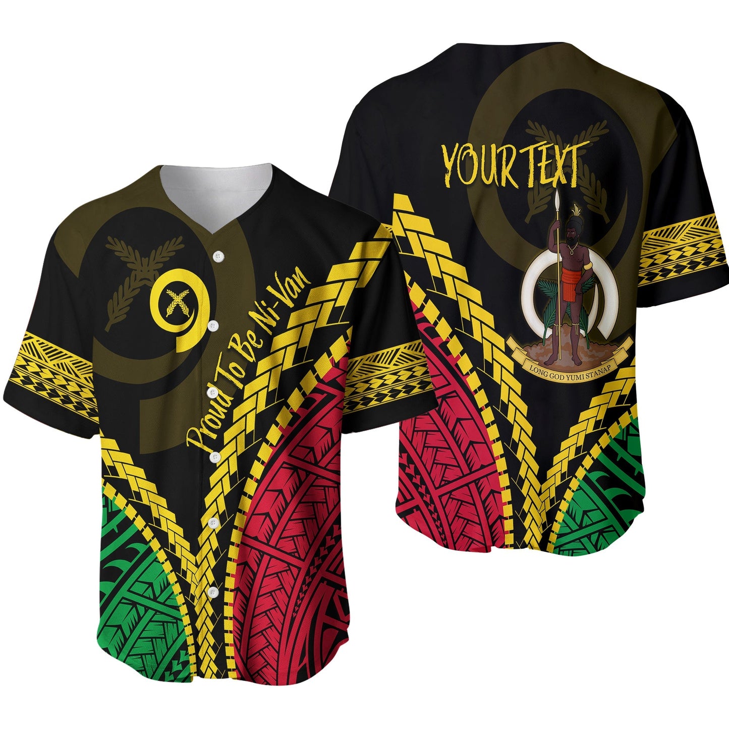 Vanuatu Personalised Baseball Jersey Proud Ni Van Special Version
