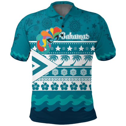 Junkanoo Tropical Winter Bahamas Polo Shirt Christmas