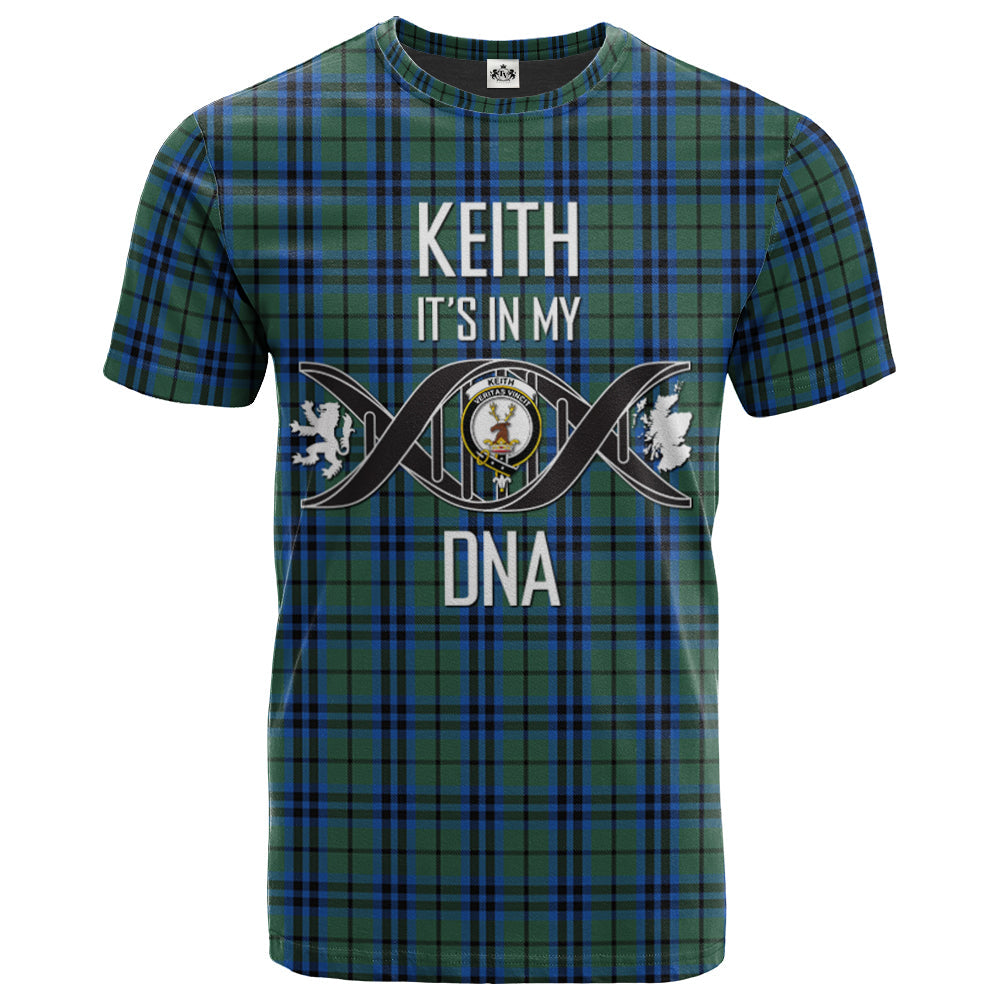 Printivon Keith Clan Clan DNA In Me Tartan Crest T Shirt