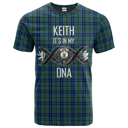 Printivon Keith Clan Clan DNA In Me Tartan Crest T Shirt