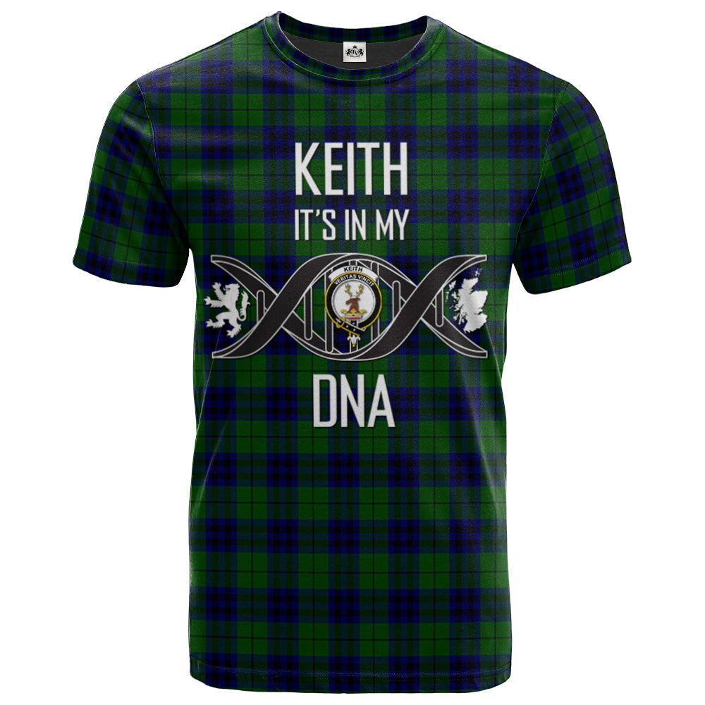 Printivon Keith Modern Clan DNA In Me Tartan Crest T Shirt