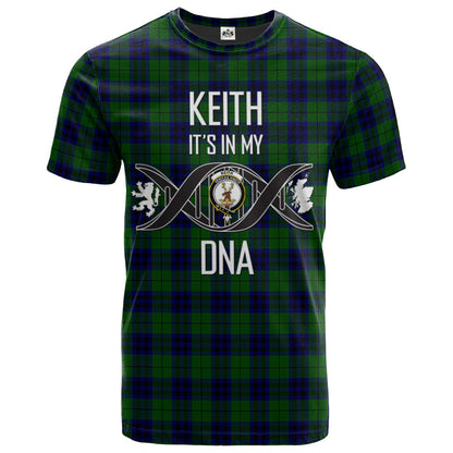 Printivon Keith Modern Clan DNA In Me Tartan Crest T Shirt