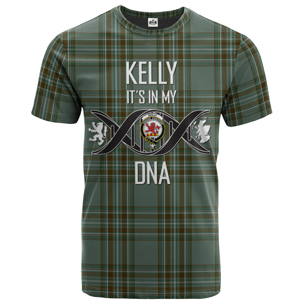 Printivon Kelly Dress Clan DNA In Me Tartan Crest T Shirt