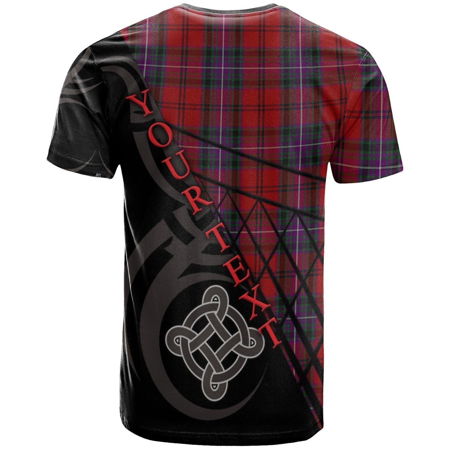 Printivon Kelly of Sleat Red T Shirt Pattern Celtic