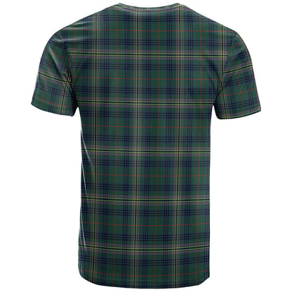 Printivon Kennedy Modern Clan DNA In Me Tartan Crest T Shirt