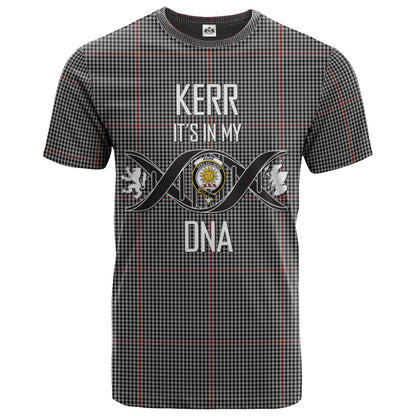 Printivon Kerr Shepherd Clan DNA In Me Tartan Crest T Shirt