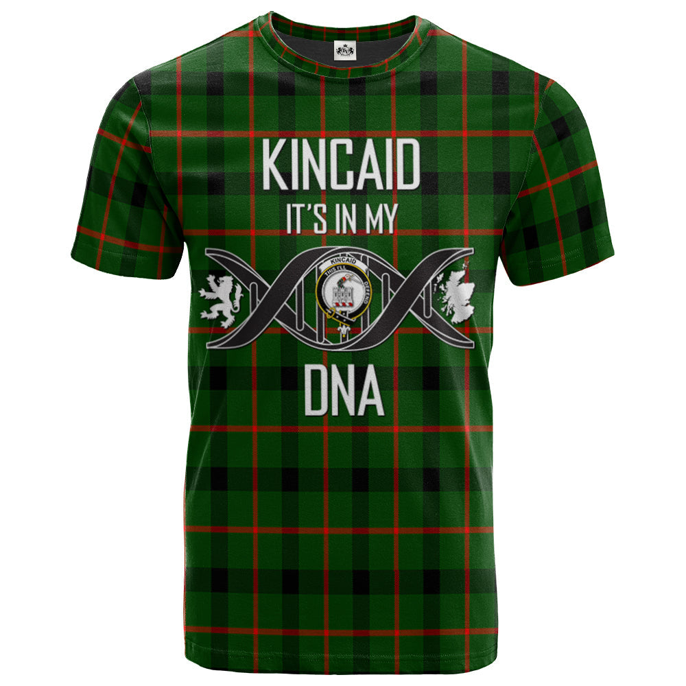 Printivon Kincaid Modern Clan DNA In Me Tartan Crest T Shirt