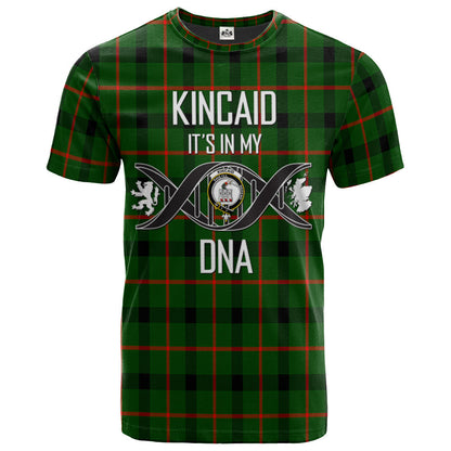 Printivon Kincaid Modern Clan DNA In Me Tartan Crest T Shirt