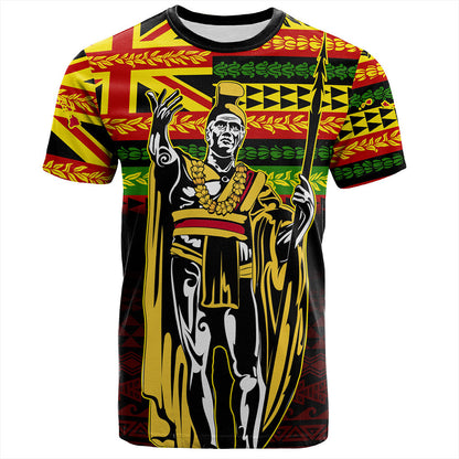 Hawaii T-Shirt King Kamehameha Flag Kanaka Maoli Tribal Shirt