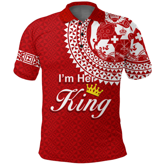 Valentine Day Tonga Couple Love King Polo Shirt Tongan Turtle Shirt