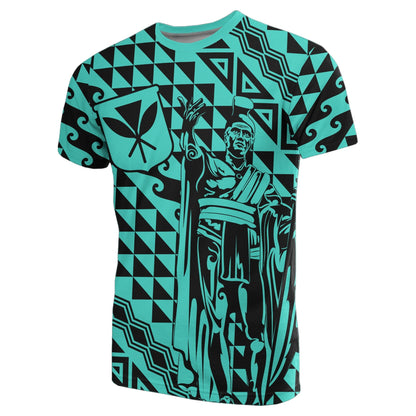 Hawaii T-Shirt King Kakau Kanaka Turquoise