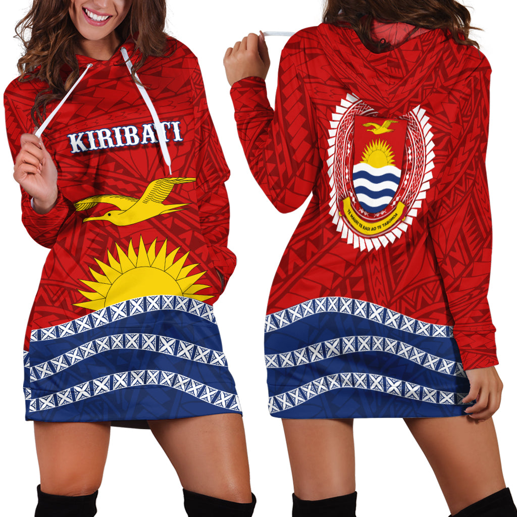Kiribati Hoodie Dress Flag Style