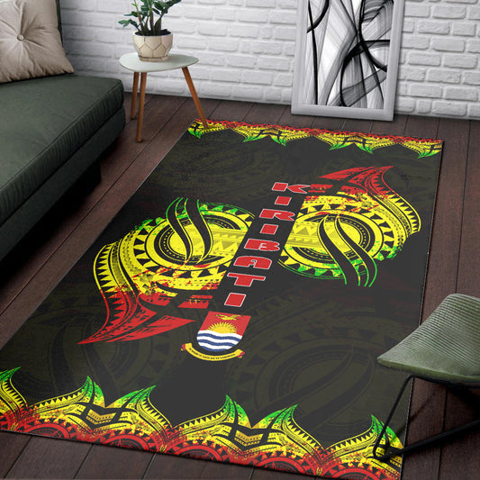 Kiribati Area Rug Marshall Tatau Reggae Patterns No.1