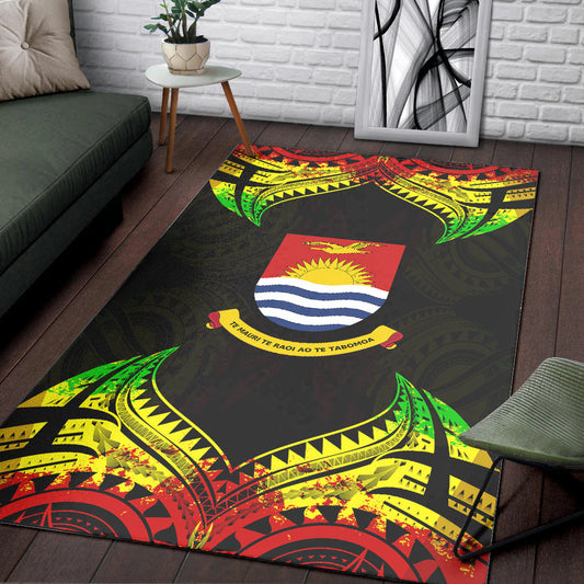 Kiribati Area Rug Marshall Tatau Reggae Patterns No.2