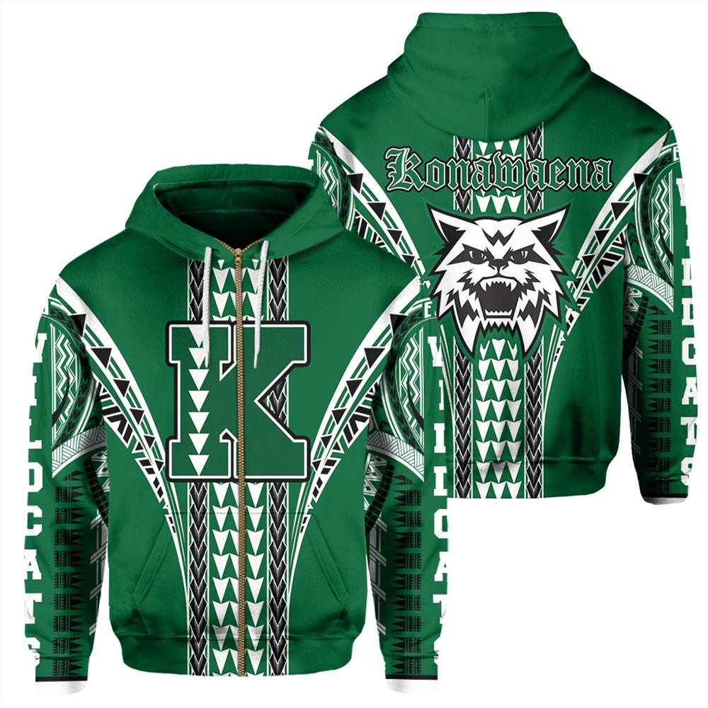 Hawaii Hoodie Konawaena High Zip Hoodie AH