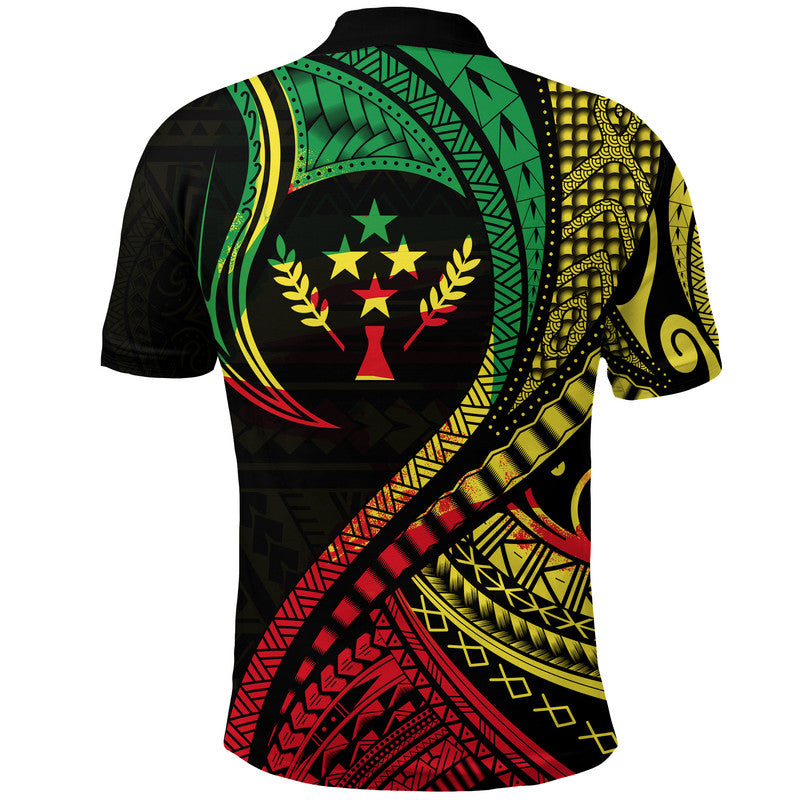 Kosrae Polo Shirt Federated States Of Micronesia Reggae Wave Style