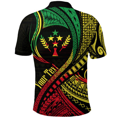 Kosrae Polo Shirt Federated States Of Micronesia Reggae Wave Style