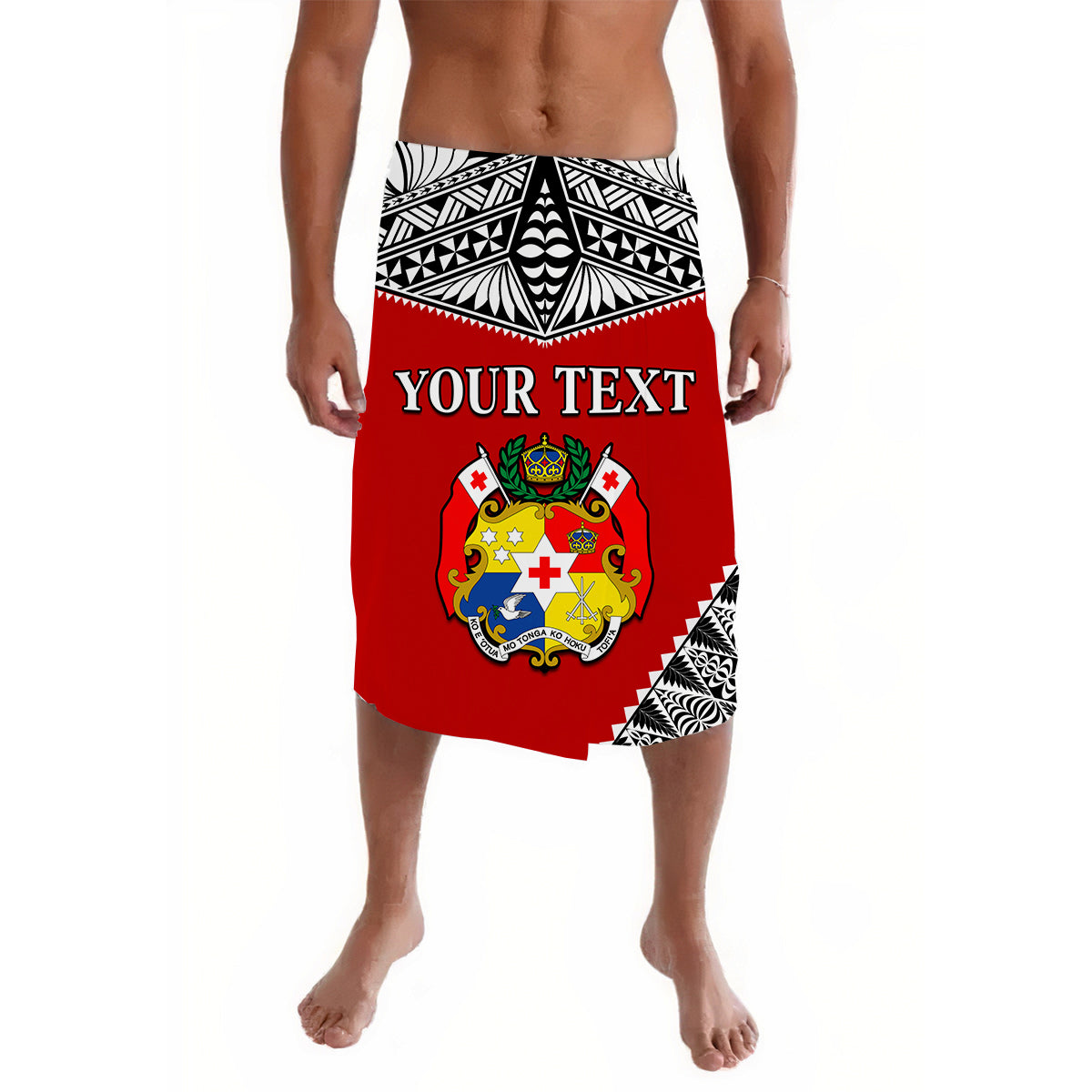 (Custom Personalised) Kingdom Of Tonga Lavalava Ngatu Pattern