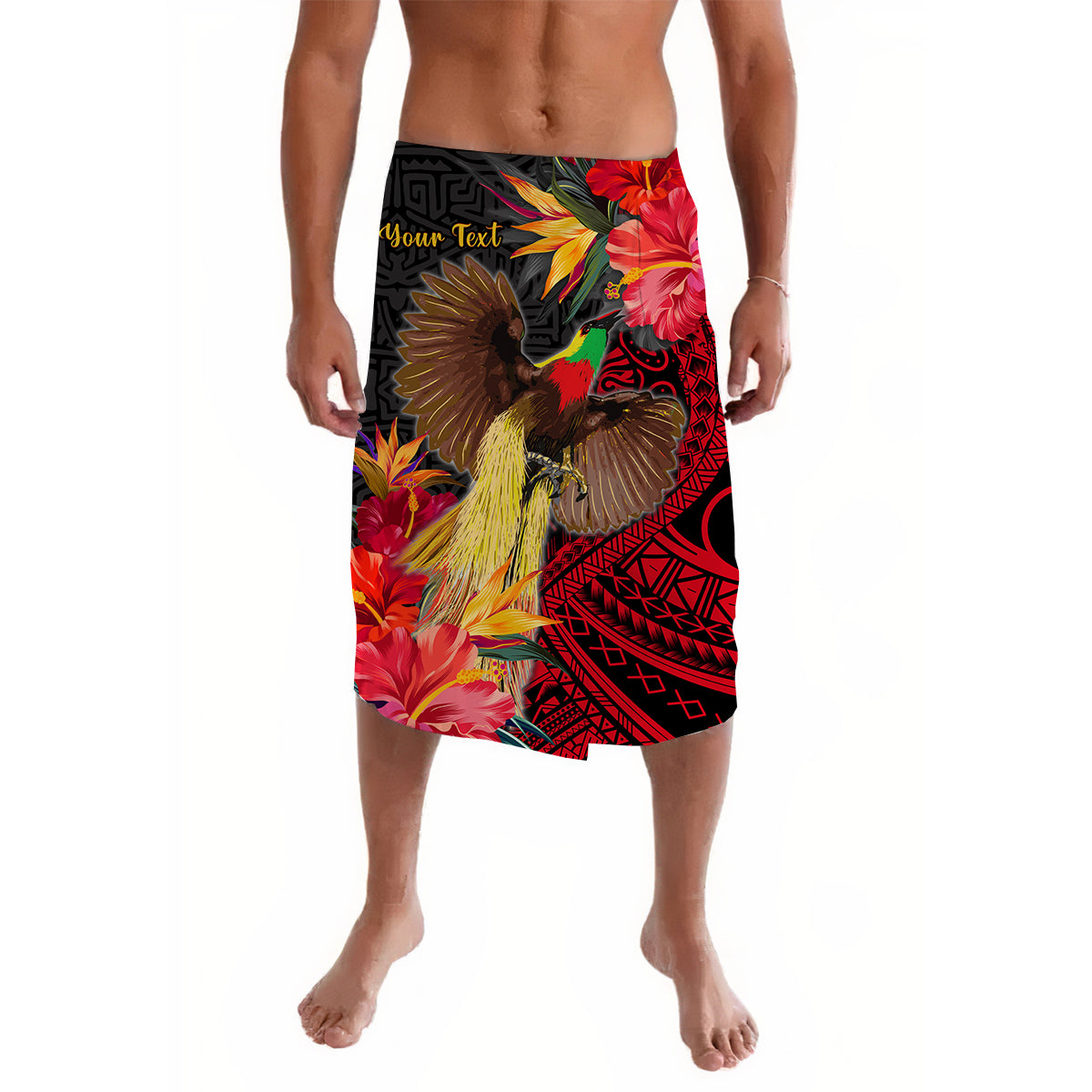 (Custom Personalised) Papua New Guinea Lavalava Bird of Paradise Ver.02