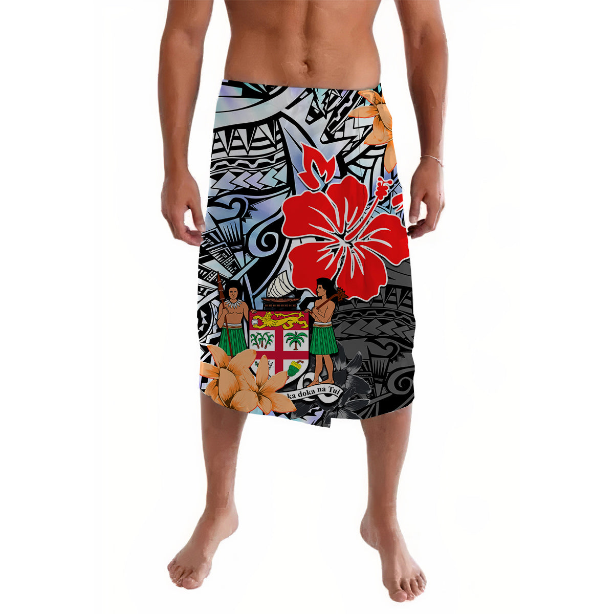 Fiji Tie Dye Lavalava Polynesian Special Tribal Creative Tropical Flowers Ver.06
