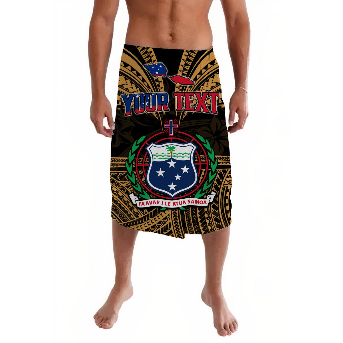(Custom Personalised) Samoa Tatau Lavalava Red Polynesian Proud Samoan