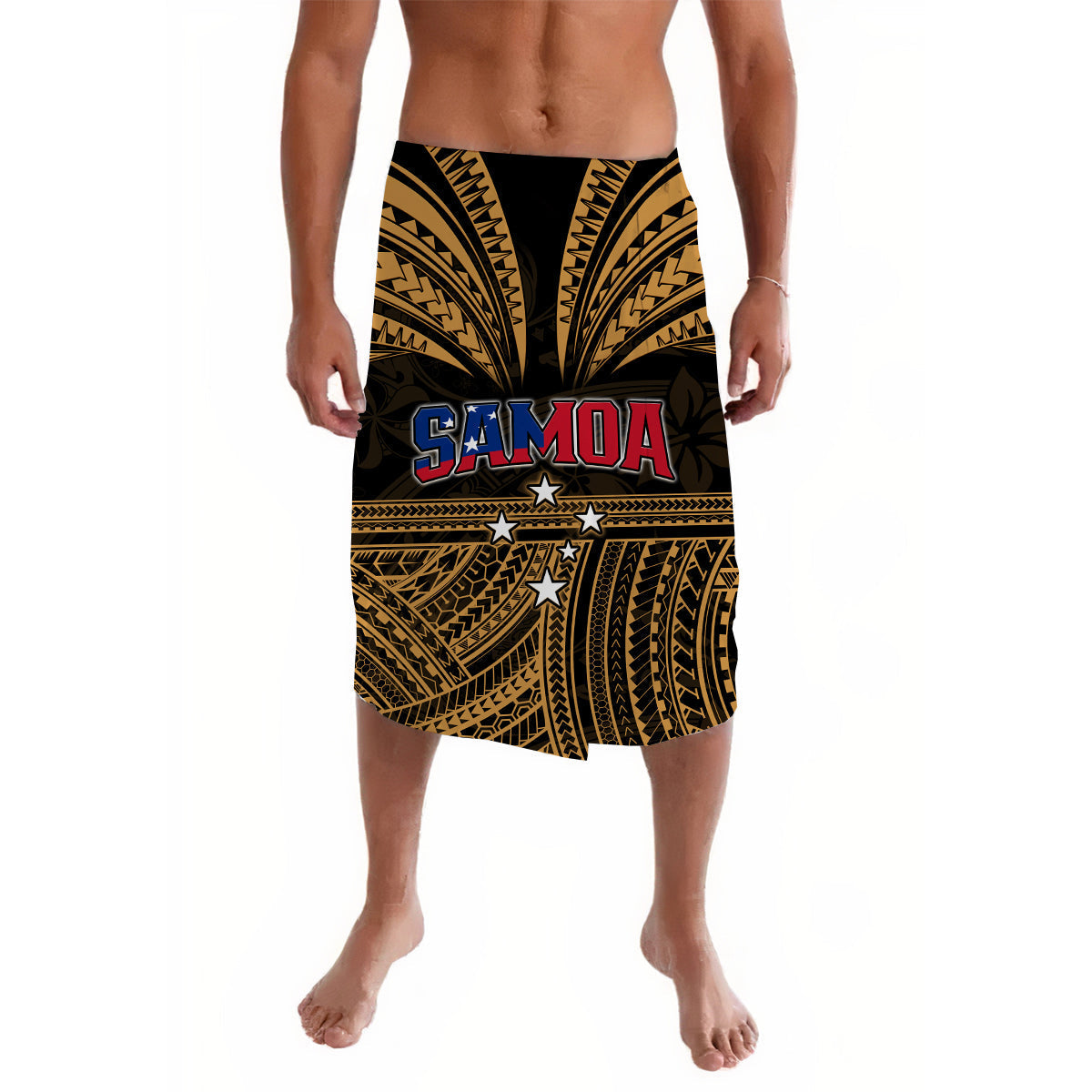 Samoa Tatau Lavalava Gold Polynesian Ula Nifo