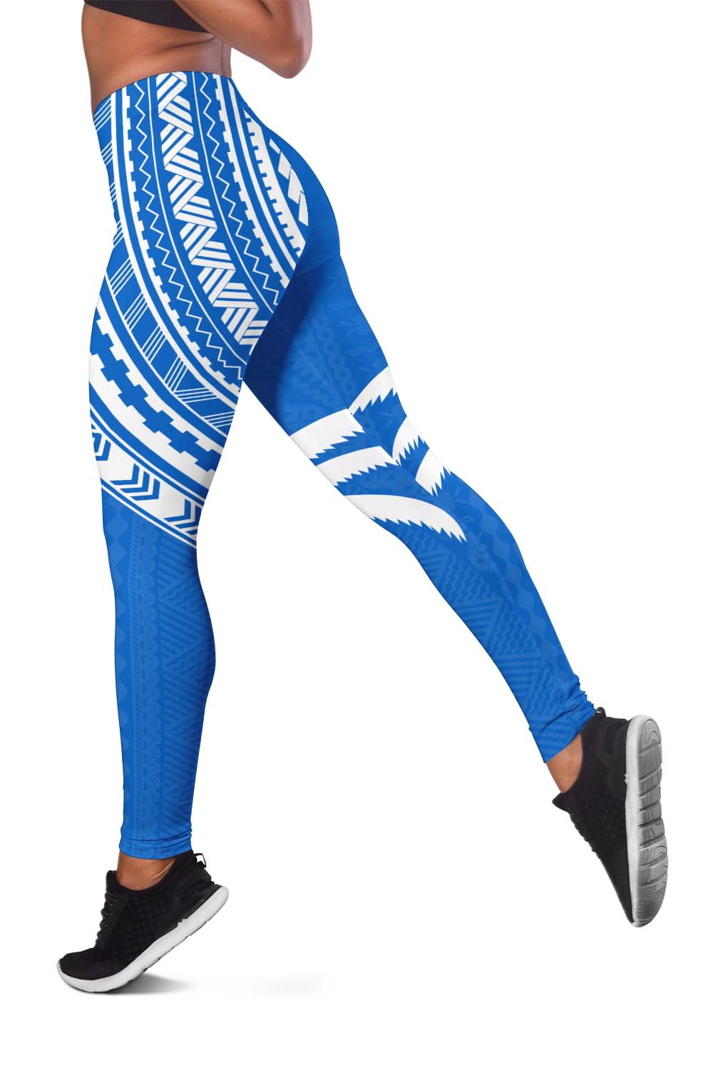 Fiji Rugby Sevens Women Leggings Fijian 7s Tapa Polynesian Blue Ver.01