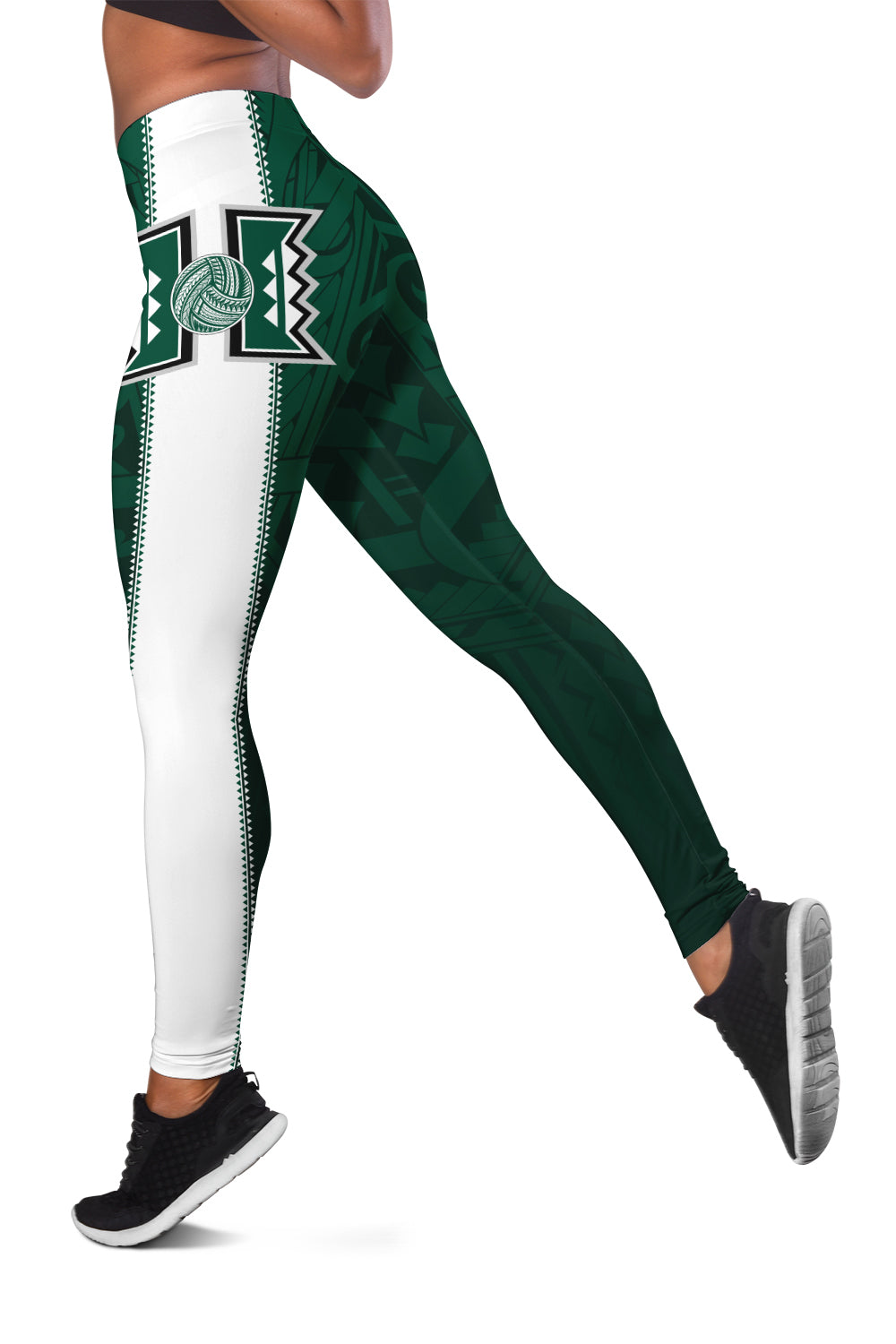 Hawaii Volleyball Green Warrior Women Legging -