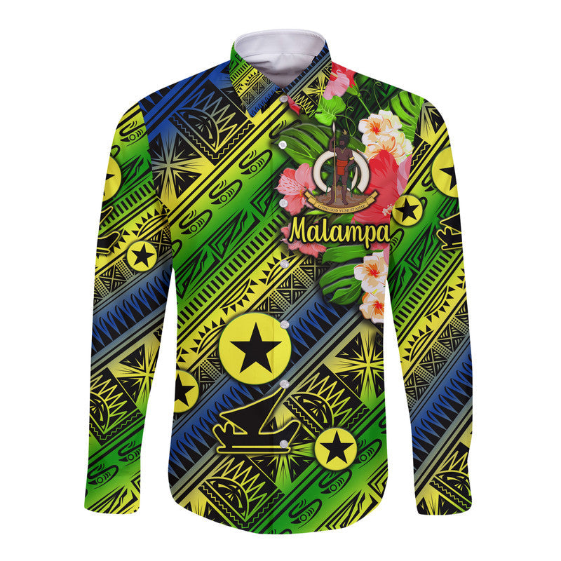 Vanuatu Malampa Hawaii Long Sleeve Button Shirt Independence Be Proud