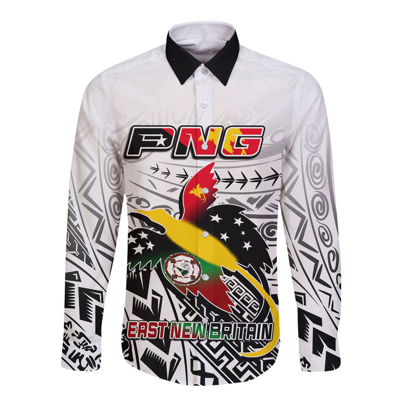 (Custom Personalised) Papua New Guinea And East New Britain Province Long Sleeve Button Shirt