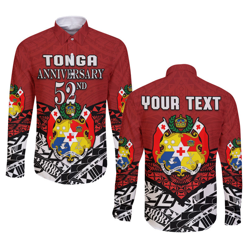(Custom Personalised) Tonga Long Sleeve Button Shirt Independence Anniversary Special Version 2022
