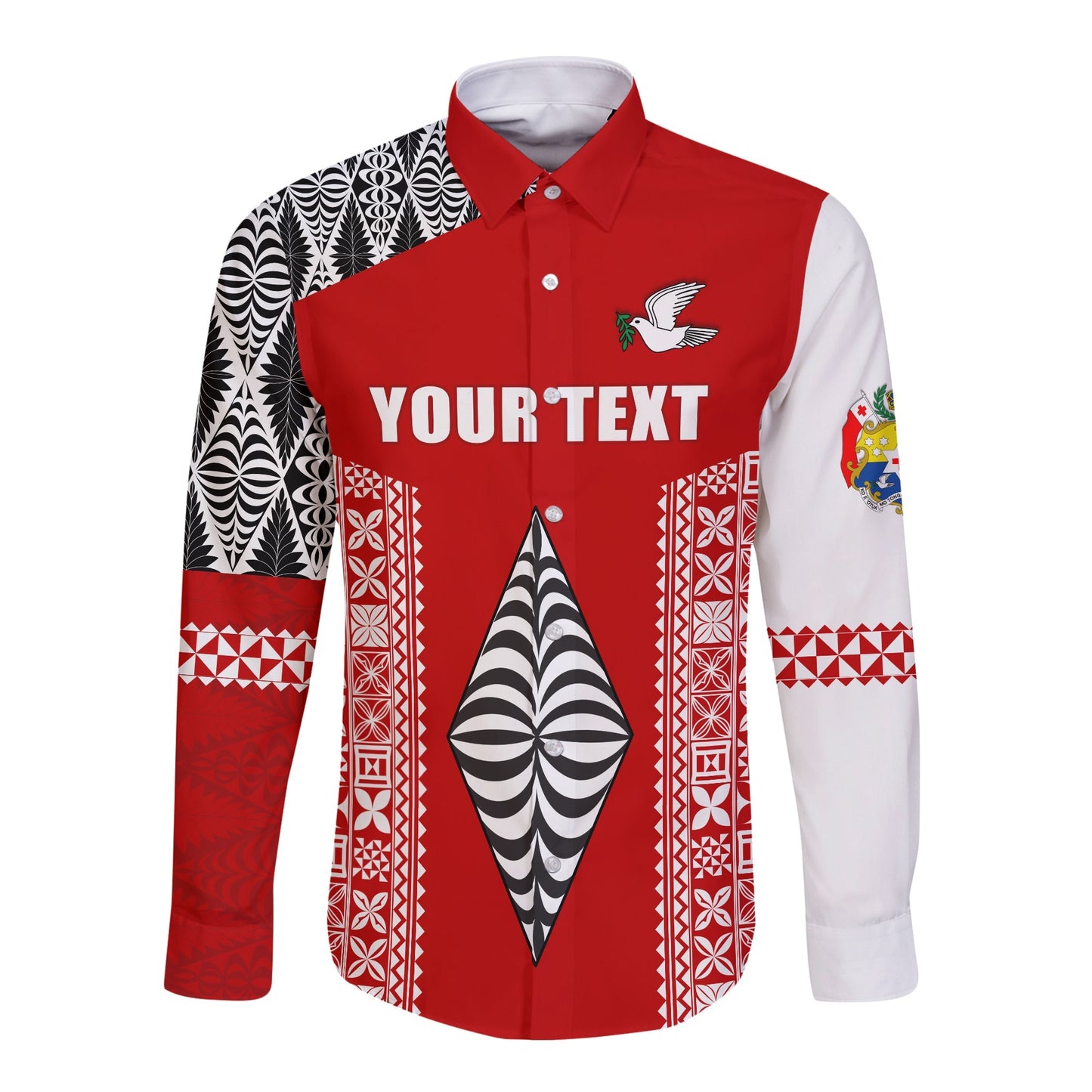 (Custom Personalised) Tonga Rugby Long Sleeve Button Shirt Mate Ma'a Tonga