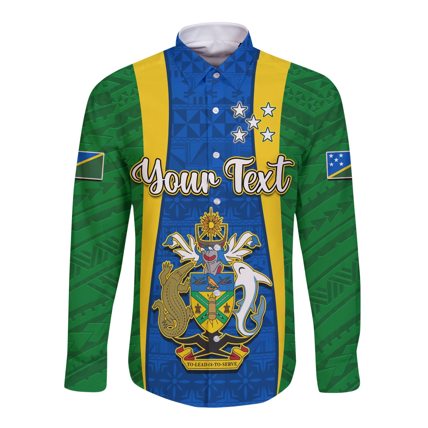 (Custom Personalised) Solomon Islands Day Long Sleeve Button Shirt 44 Years Independence Anniversary