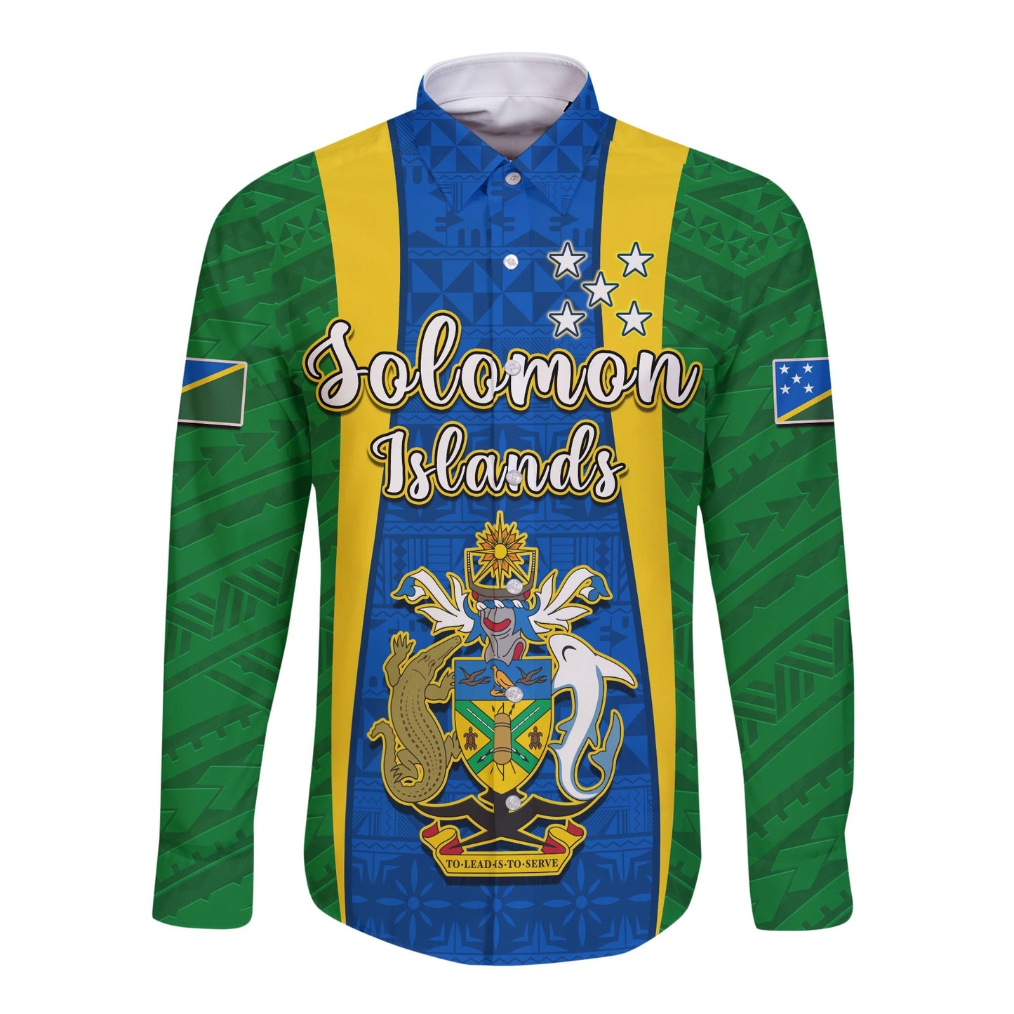 Solomon Islands Day Long Sleeve Button Shirt 44 Years Independence Anniversary