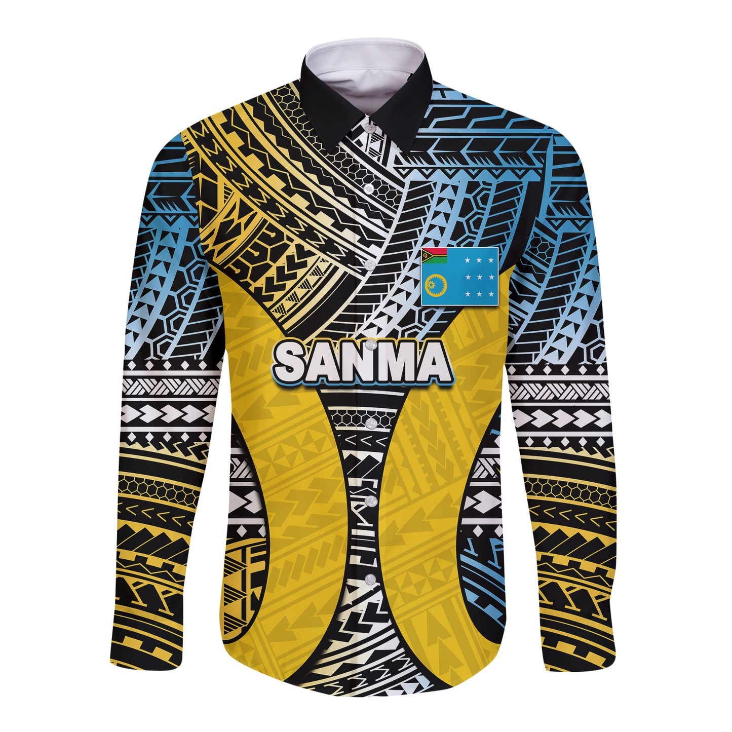 Polynesian Sanma Of Vanuatu Long Sleeve Button Shirt