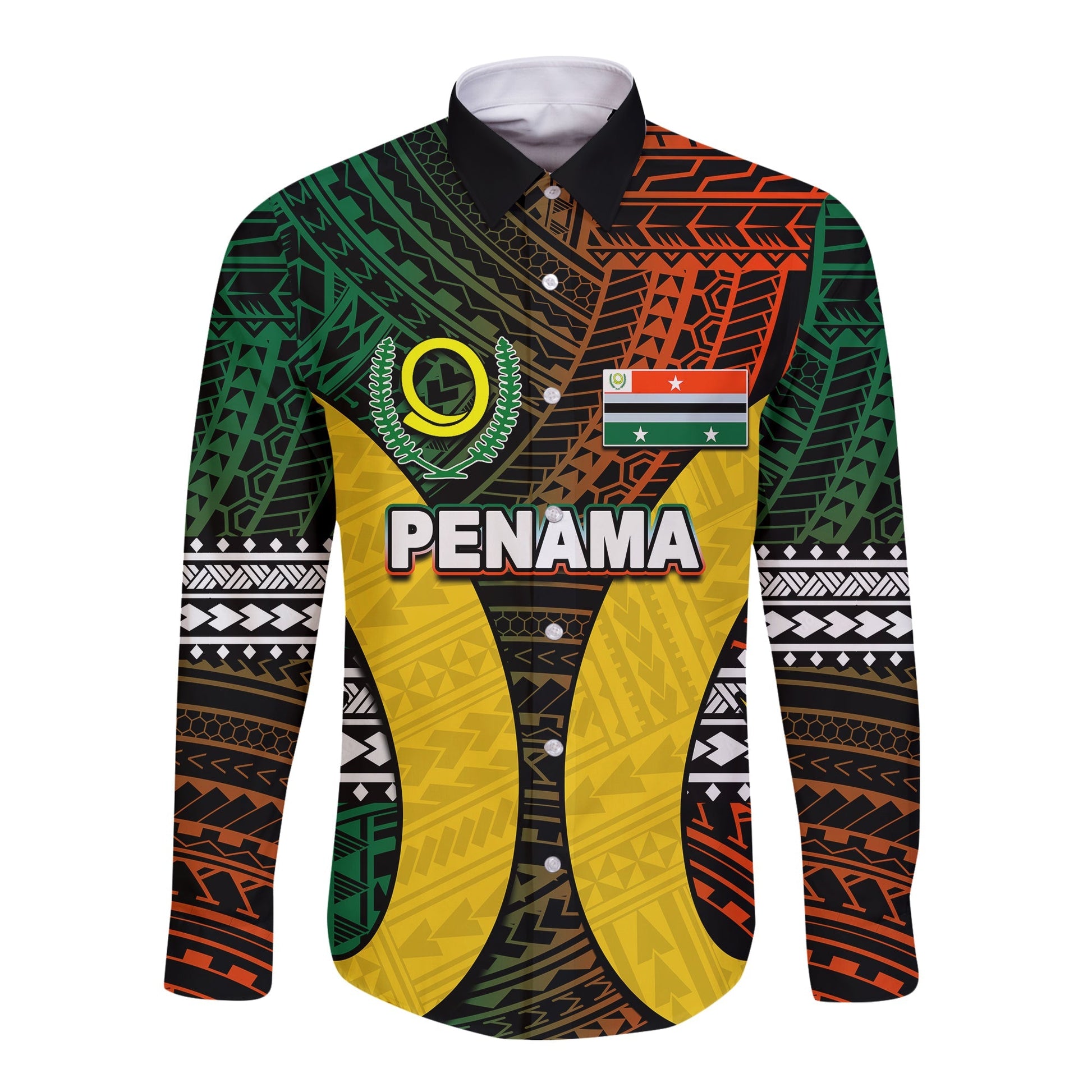 Polynesian Penama Of Vanuatu Long Sleeve Button Shirt