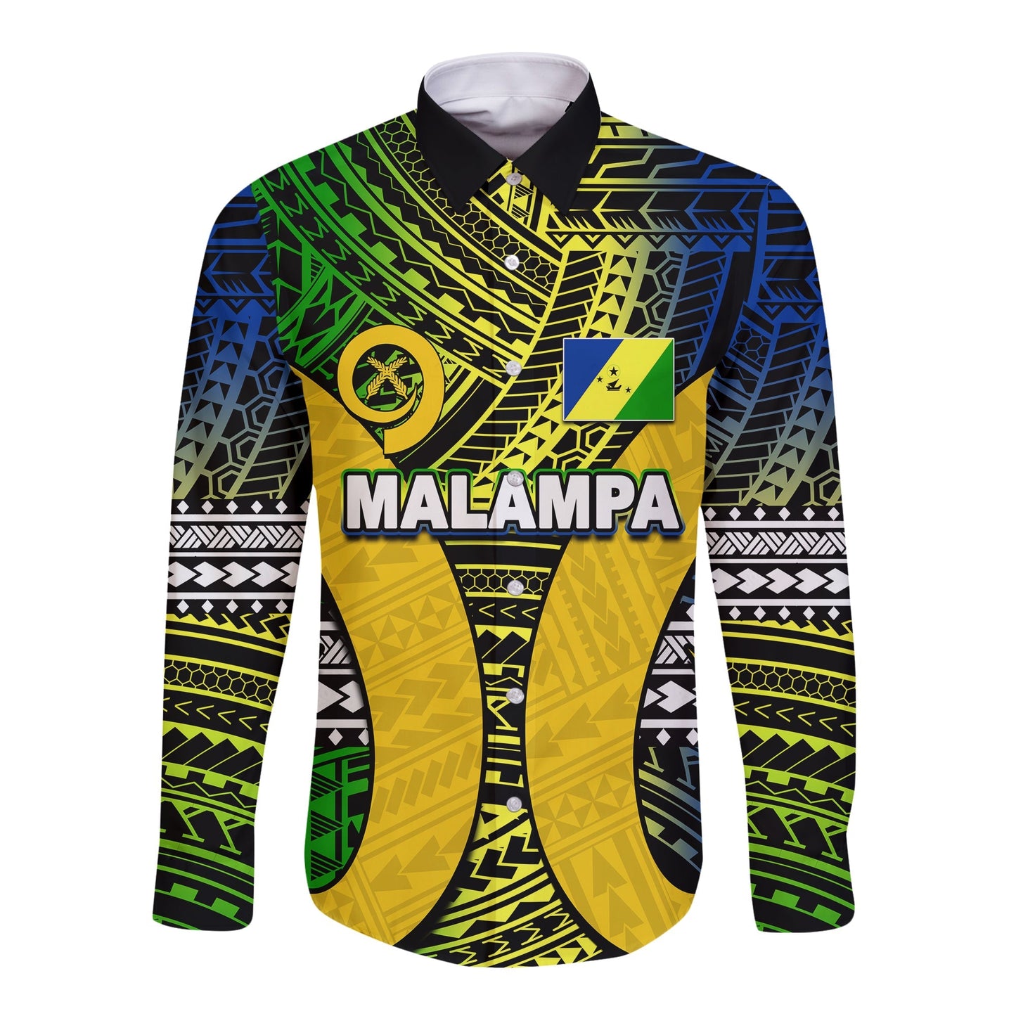 Polynesian Malampa Of Vanuatu Long Sleeve Button Shirt