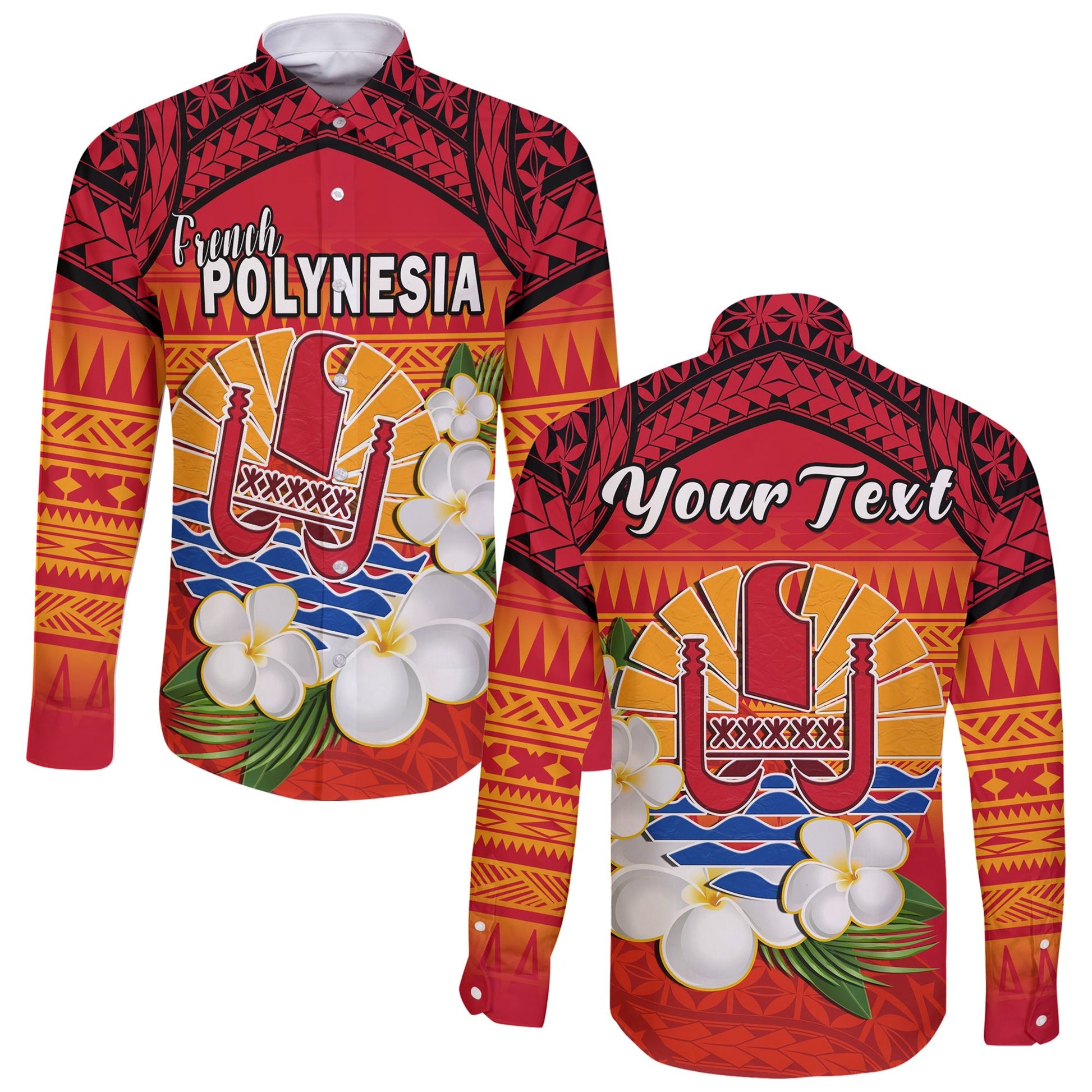 (Custom Personalised) French Polynesia Long Sleeve Button Shirt Happy Internal Autonomy Day Special Version
