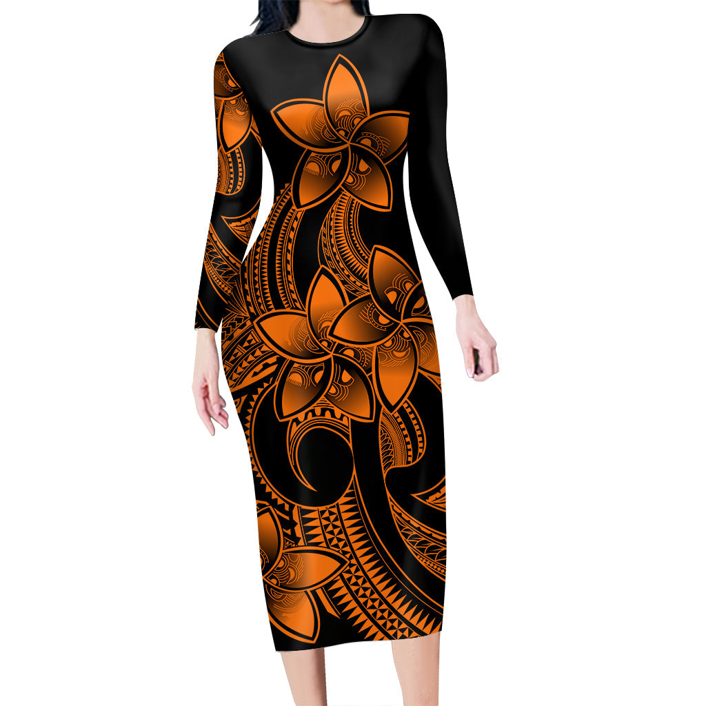 Polynesian Couple Outfits Plumeria Flowers Couples Bodycon Dress Hawaiian Shirt Polynesian Tribal Gold Vibe