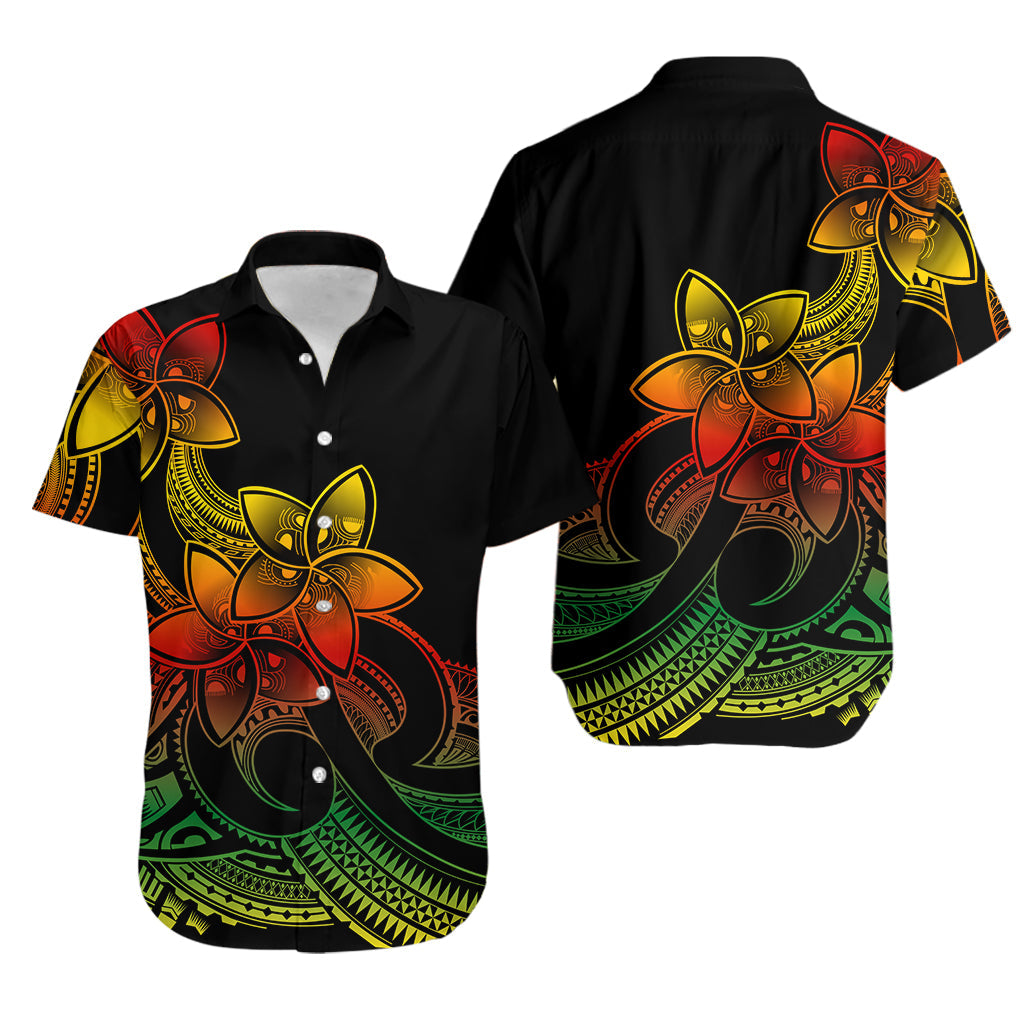 Polynesian Couple Outfits Plumeria Flowers Couples Bodycon Dress Hawaiian Shirt Polynesian Tribal Reggae Vibe