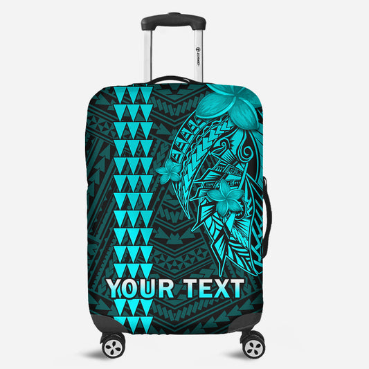 (Custom Personalised) Hawaii Luggage Cover Kakau Kanaka Maoli Combine Polynesian Shark Ver.04