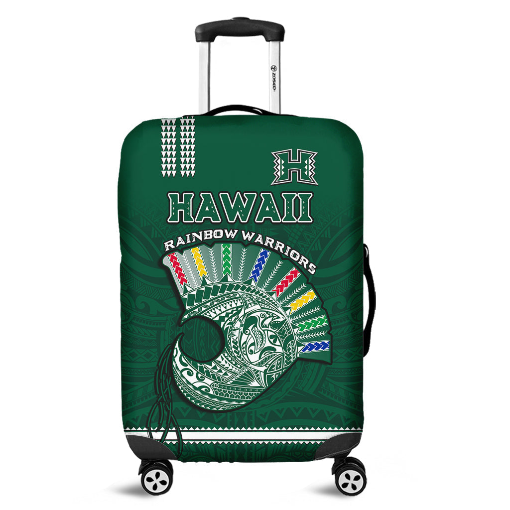 Hawaii Football Luggage Cover Kakau Rainbow Warriors Helmet Go Bows Ver.01